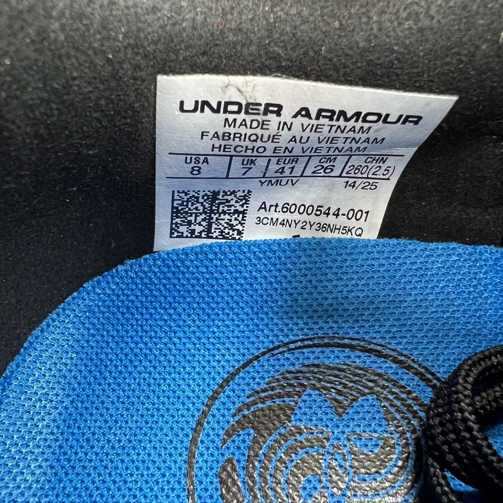 Under Armour Magnetico Elite 5‎ FG Men's Size 8 Soccer Cleats Black Blue NEW